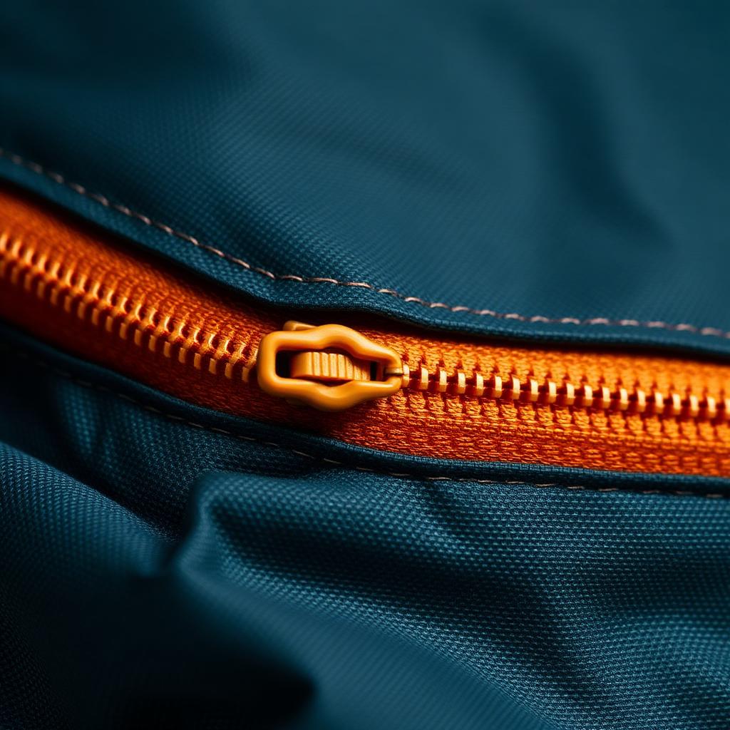 Close-up of reinforced zipper pulls and stitching on a ZD Carriers bag